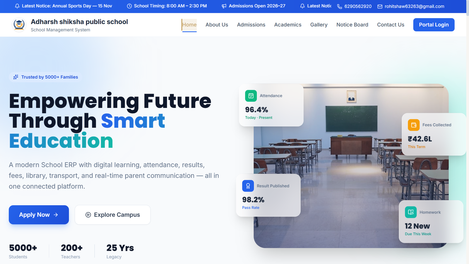 Adarsh Sikhsha Public School ERP